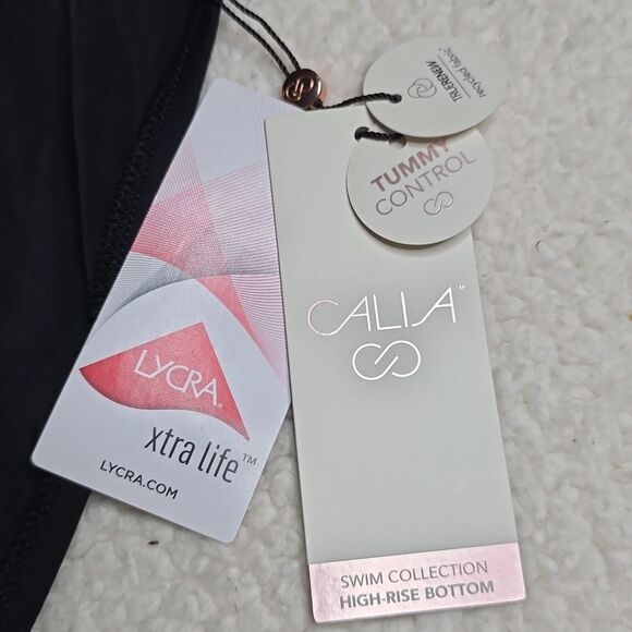 1172 NWT CALIA Women's High Waisted Side Twist Swim Bottoms - Picture 4 of 6